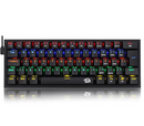 Teclado Mecanico Gamer Fizz Rainbow Preto Switch Azul