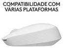 Mouse sem fio Logitech M170 com Design Ambidestro Compacto, Conexão USB e Pilha Inclusa