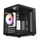 Gabinete Gamer Pichau Atom, Mini-Tower, Lateral de Vidro, Com 1 Fan, Preto