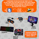 Kit Gamer Mageon Teclado Semimecânico RGB ABNT2 + Mouse 2400DPI + Mousepad Preto