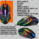 Kit Gamer Mageon Teclado Semimecânico RGB ABNT2 + Mouse 2400DPI + Mousepad Preto