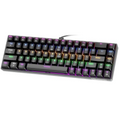 GOKOCO Teclado Mecânico com Fio 65% A1802, Gamer Switch Vermelho 68 Teclas, Iluminação RGB com 17 Modos
