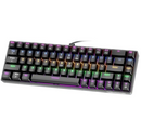 GOKOCO Teclado Mecânico com Fio 65% A1802, Gamer Switch Vermelho 68 Teclas, Iluminação RGB com 17 Modos
