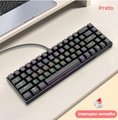 GOKOCO Teclado Mecânico com Fio 65% A1802, Gamer Switch Vermelho 68 Teclas, Iluminação RGB com 17 Modos