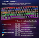 GOKOCO Teclado Mecânico com Fio 65% A1802, Gamer Switch Vermelho 68 Teclas, Iluminação RGB com 17 Modos