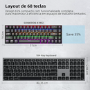 GOKOCO Teclado Mecânico com Fio 65% A1802, Gamer Switch Vermelho 68 Teclas, Iluminação RGB com 17 Modos