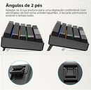 GOKOCO Teclado Mecânico com Fio 65% A1802, Gamer Switch Vermelho 68 Teclas, Iluminação RGB com 17 Modos