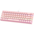 GOKOCO Teclado Mecânico com Fio 65% A1802, Gamer Switch Vermelho 68 Teclas, Iluminação RGB com 17 Modos