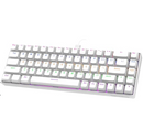 GOKOCO Teclado Mecânico com Fio 65% A1802, Gamer Switch Vermelho 68 Teclas, Iluminação RGB com 17 Modos