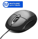 Mouse com Fio Multi Classic Box USB 1200 DPI com Design Compacto e Cabo de 1,2m – Preto MO300
