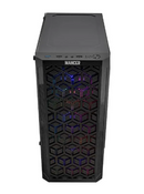 Gabinete Gamer Mancer Hexer 2, Mid-Tower, Lateral de Vidro, Com 3 Fans Rainbow, Preto
