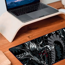 Mousepad Gamer Speed Extra Grande 60x30 Dragão Dark Cor Preto