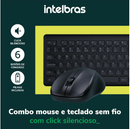 Kit Teclado e Mouse Sem Fio CSI50, 2.4GHz, ABNT2, Preto Intelbras