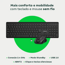 Kit Teclado e Mouse Sem Fio CSI50, 2.4GHz, ABNT2, Preto Intelbras