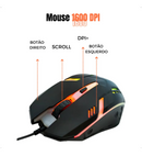 Kit Gamer Mobilador Celular Teclado Mouse Tripé Usb Rgb Otg Preto