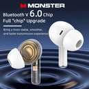 Fones Monster MQT39 Bluetooth 6.0 TWS – Som HiFi, Microfone e Cancelamento de Ruído