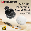 Fones Monster MQT39 Bluetooth 6.0 TWS – Som HiFi, Microfone e Cancelamento de Ruído